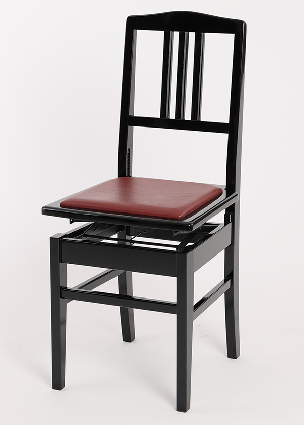 背付きピアノ椅子 DOLCE (艶消し/座面:ワイン) | ピアノ椅子 | 大阪 